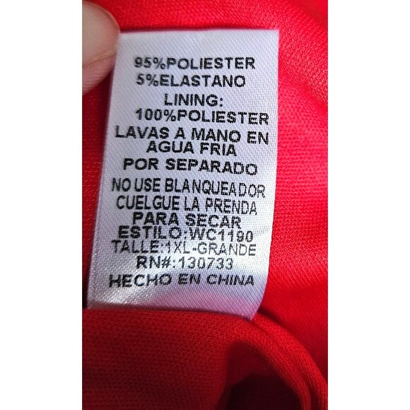 Umgee Womens Red Floral Ruffle Sleeve Wrap Romper Lightweight & Flowy Size XL - Picture 11 of 12